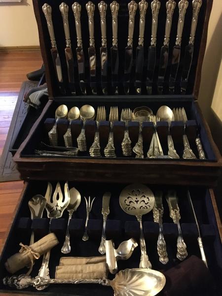 Sterling 12 settings plus serving pieces