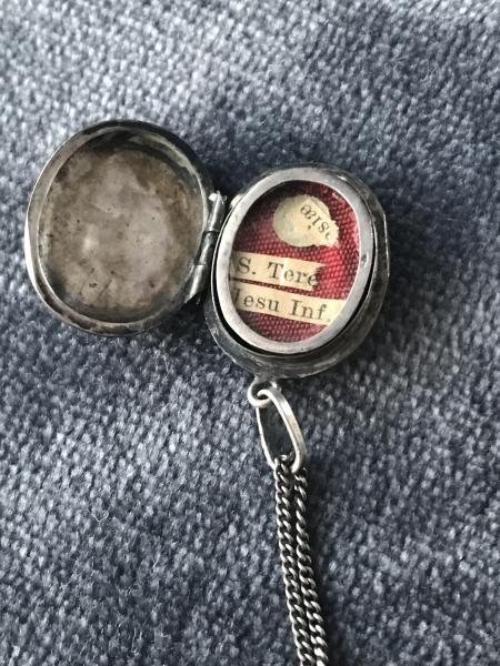 This is relic of St Therese and behind…