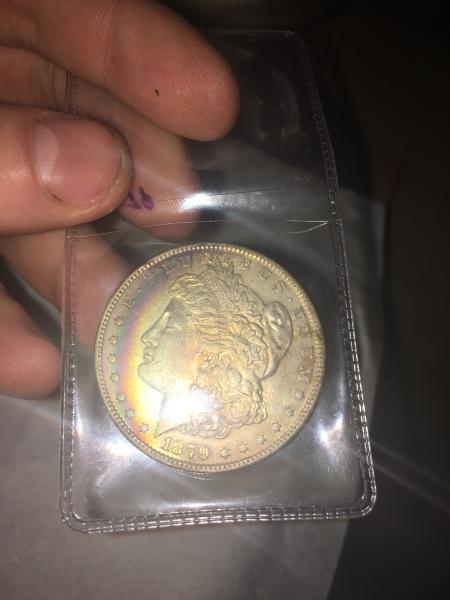 1879 Morgan crust toned MS