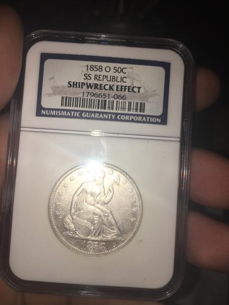 1858 o 50C Near MS SS Republic Shipwrek