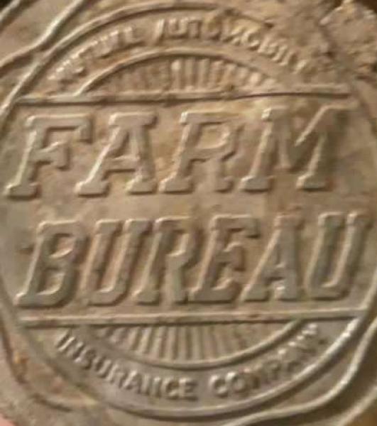 License plate topper that says farm bureau on&hellip;