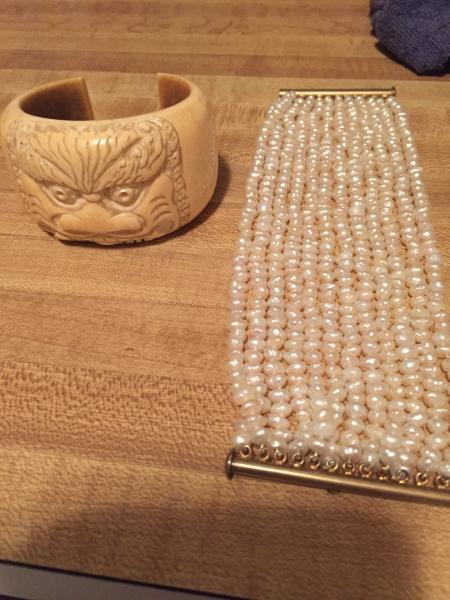 Ivory bracelet Pearl bracelet Thanks