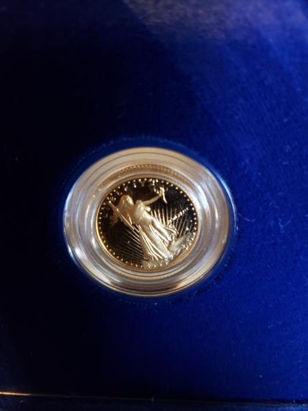 1989 proof 1/10 oz gold coin OGP