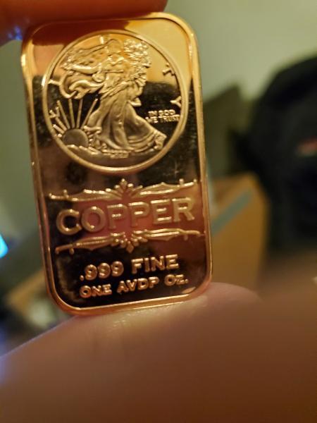 It's a piece of gold or copper given to me&hellip;