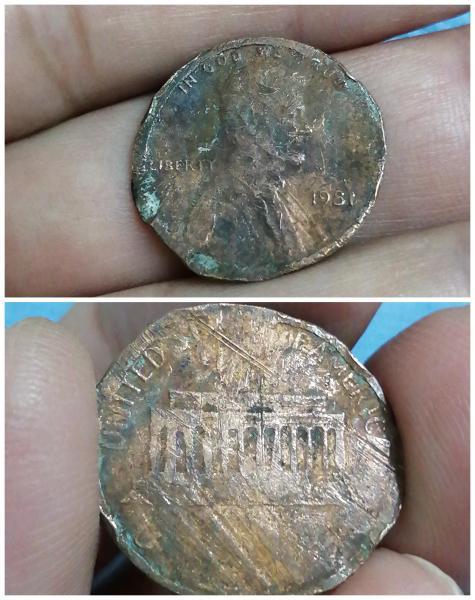 struck through error, 1 cent Lincoln Memorial 1981…