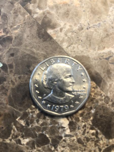 1979 Susan B. Anthony P stamp near date