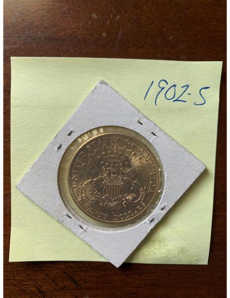 Back Photo 1902 S BU Gem $20 Double…