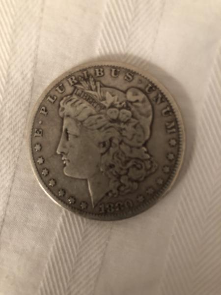 Morgan silver dollar 1880 with a marking of&hellip;