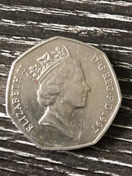 ELIZABETH II D.G. REG. F.D. 1997 50 PENCE