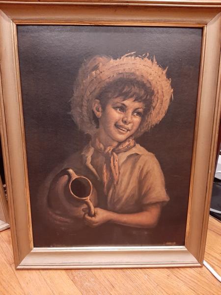 2nd portrait from artist. Boy in straw hat.&hellip;