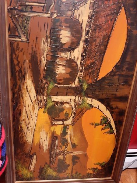 Not sure of artist. Looks like plaza painting.