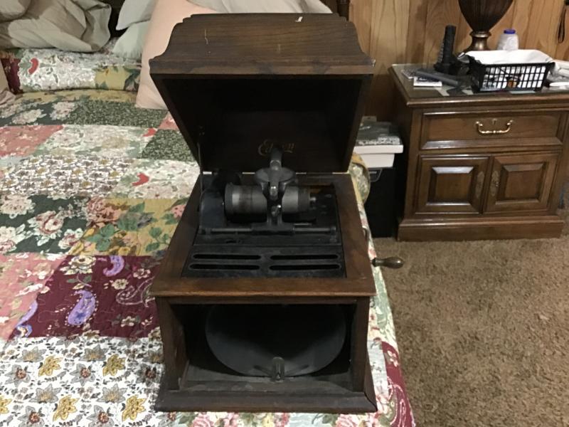 Model 30 Edison cylinder record player missing front&hellip;