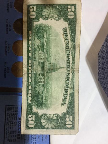 $50.00 bill. What is the value