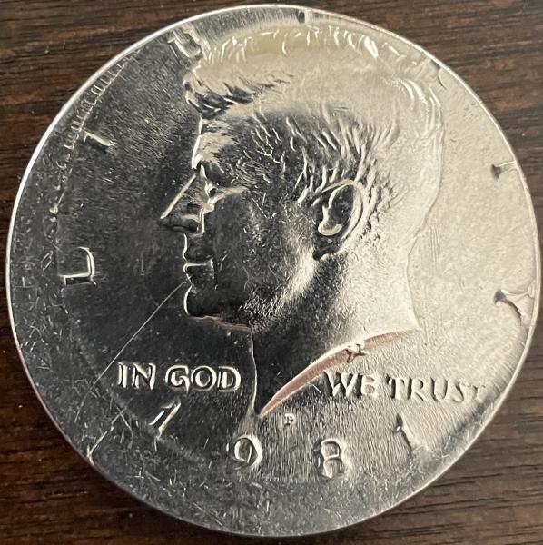 1981 Half Dollar - off center strike error