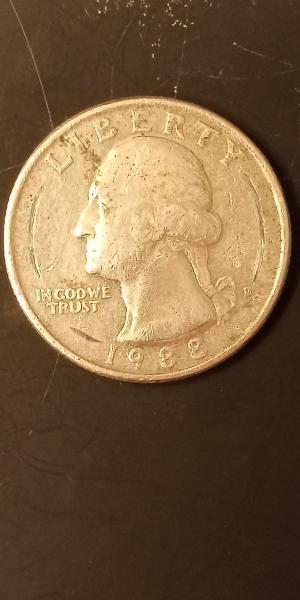 1988D quarter with error on the front.