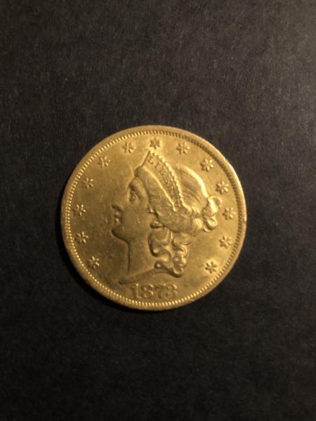 $20 Liberty gold coin 1873