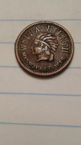 Its a civil war token from milwaukee wi…