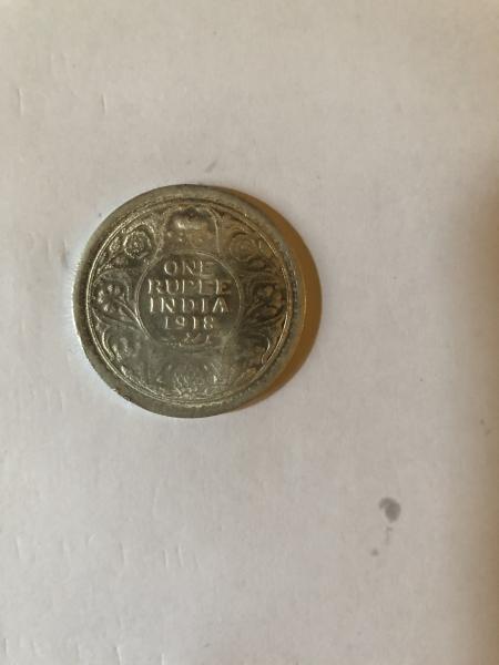 Silver coin 1918 India