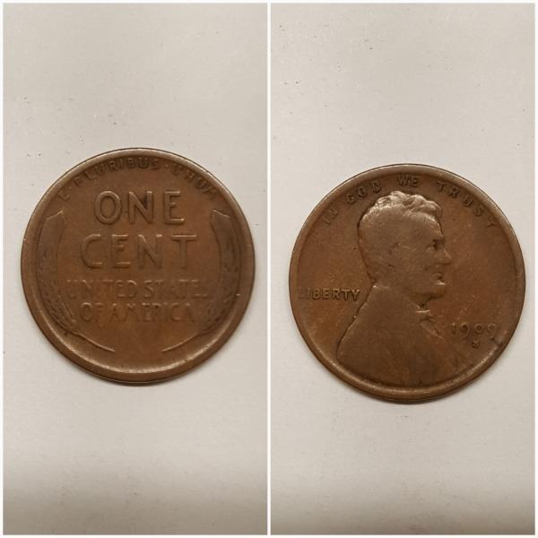 1909 S Wheat cent
