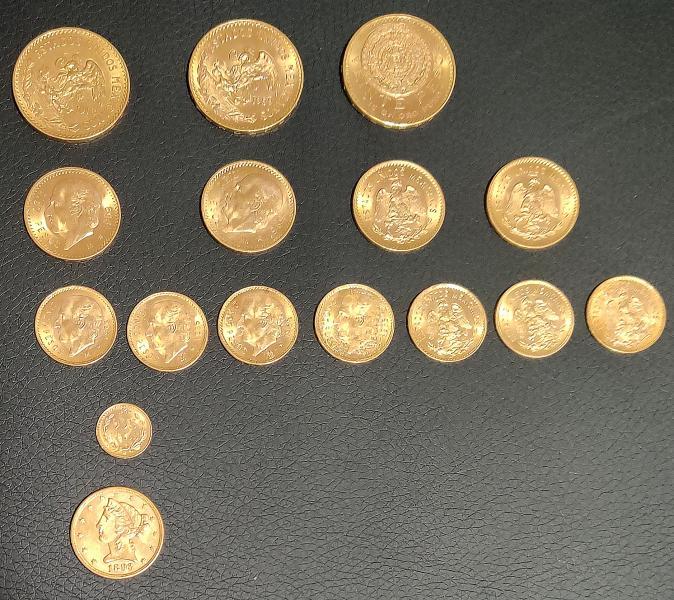 • 3 pieces: Veinte Pesos, gold (2*1959, 1*1918)…