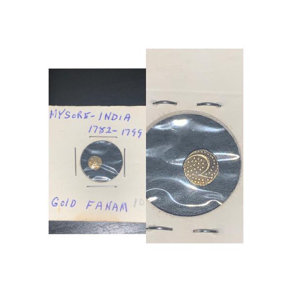 Mysore- India 1782-1799 1 Gold Fanam
