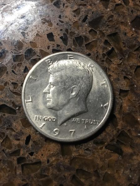 JFK half dollar, 1971D. The 71 is a&hellip;