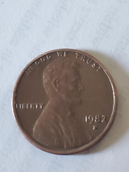 1982 Denver men's small date Penny copper