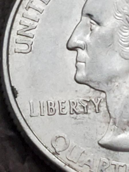 2005D liberty Quarter looks like two Y's in&hellip;