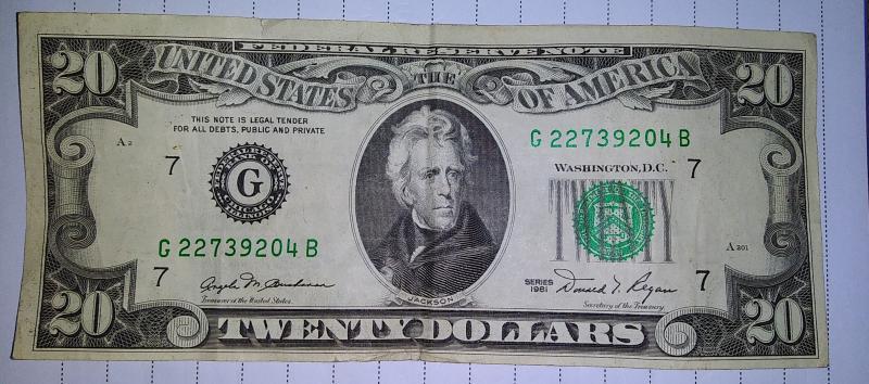 Just wondering if this series 1981 $20 bill is worth&hellip;