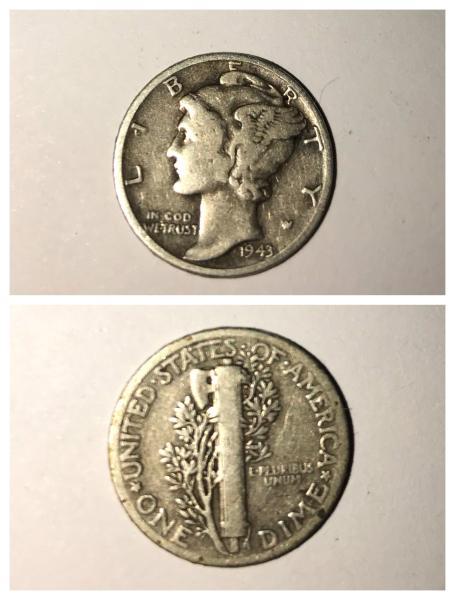 1943 dime with no D or S and…