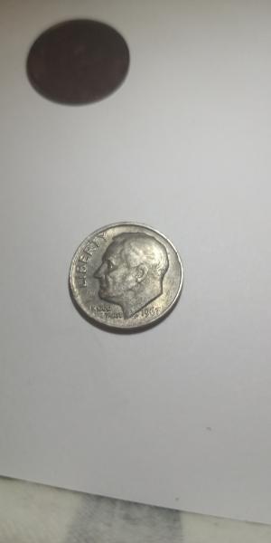 1967 dime missing the w