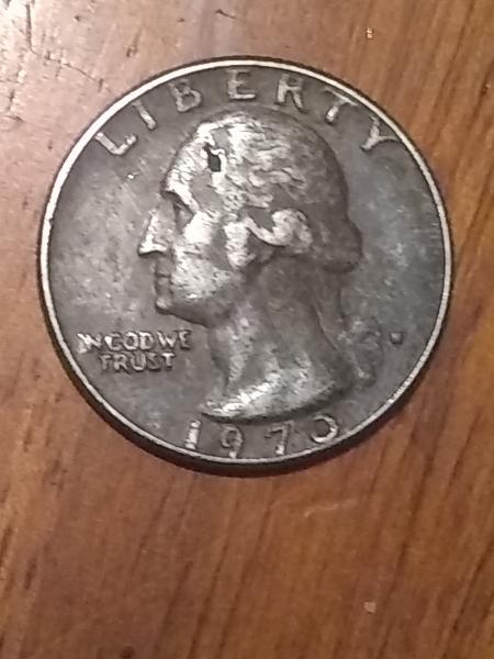 1970 quarter with errors in letters of the…