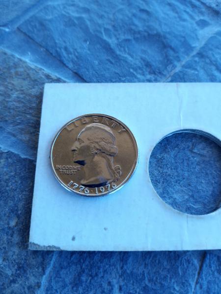 Bicentennial quarter seems to be silver, no mint&hellip;