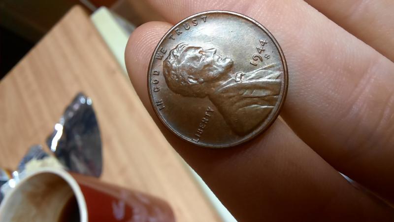 1944 s mint mark wheat penny almost uncirculated…