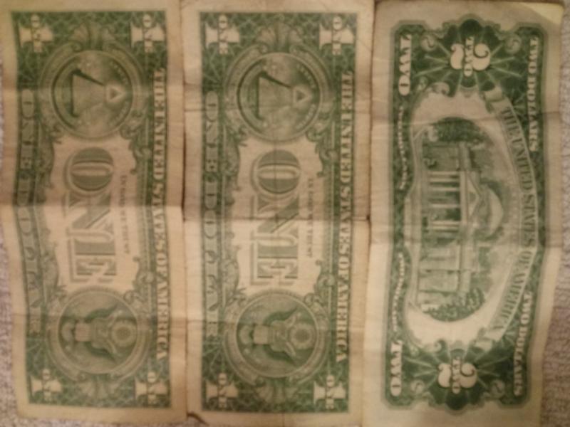 1953 $2 red seal note 1957 $1 blue&hellip;