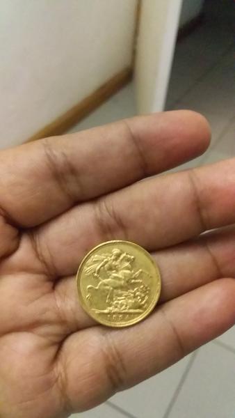 Round gold coin. Foreign to me. Seems like an 1894&hellip;