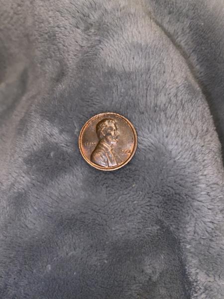 1972 penny with a high raised rim