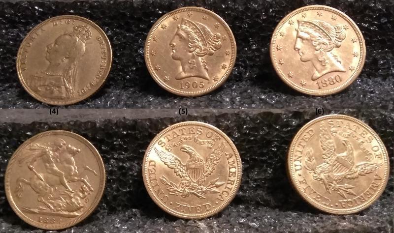 Hi, I have six foreign gold coins that…