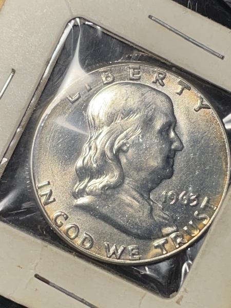 Ungraded uncirculated 1963 P Franklin half dollar with&hellip;