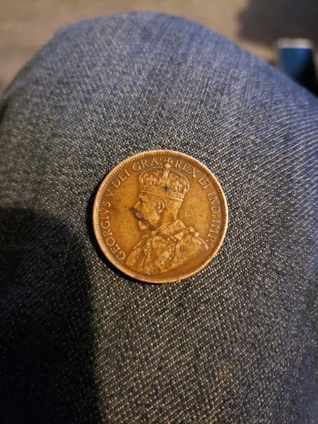 1919 Canadian one cent