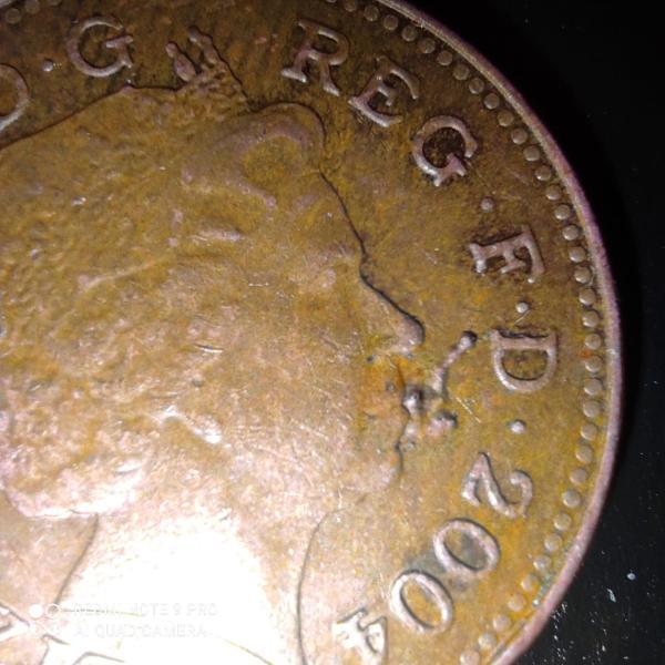 Elizabeth II 2004 one penny error coin. Error&hellip;