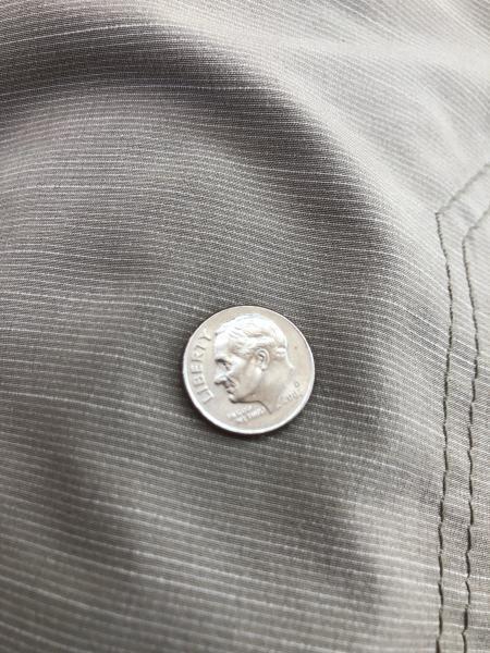 A 2002 D dime with a perfect line on the&hellip;