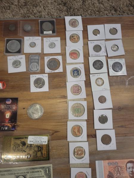 It's a whole collection with coins and currencies both foreign&hellip;