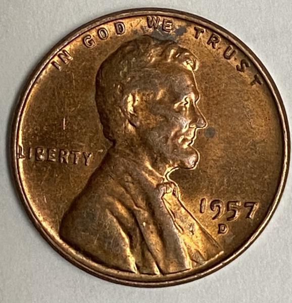 I have a 1957-D wheat cent, with double…
