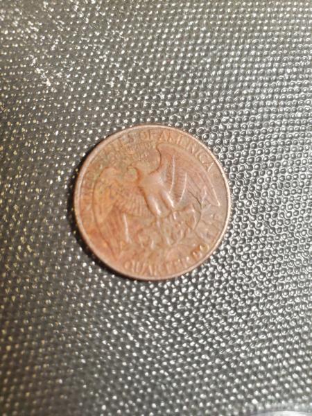 1983 D Washington quarter struck onto 1 cent…