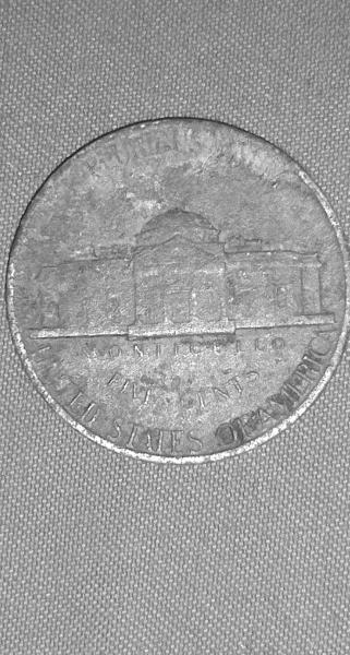 1978 Jefferson nickel. Weight is 4.5 grams.