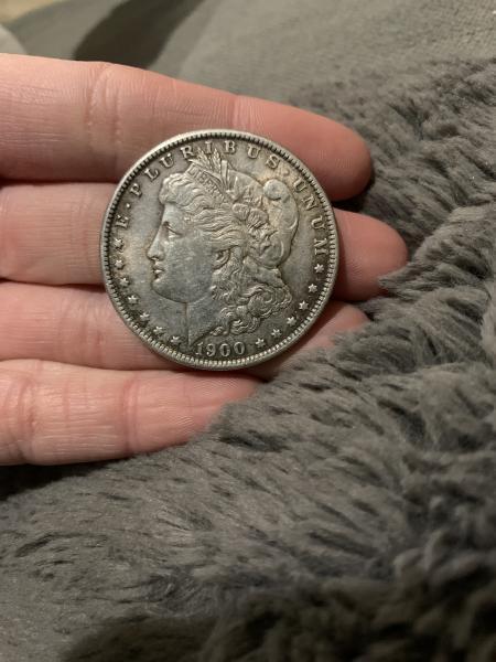 1900 Morgan silver dollar