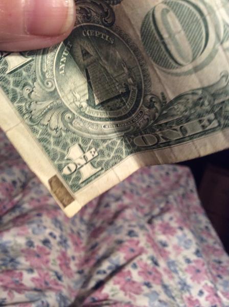 Ink error on us$1 bill, I m just&hellip;