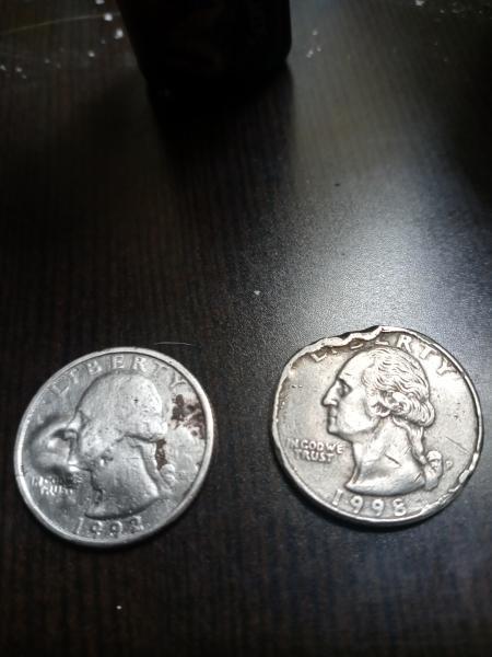 Left hand side is a 1992 Liberty Quarter…