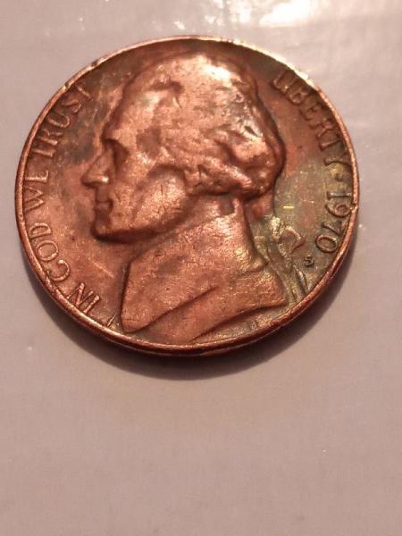 A 1970 S JEFFERSON NICKLE with obverse on&hellip;